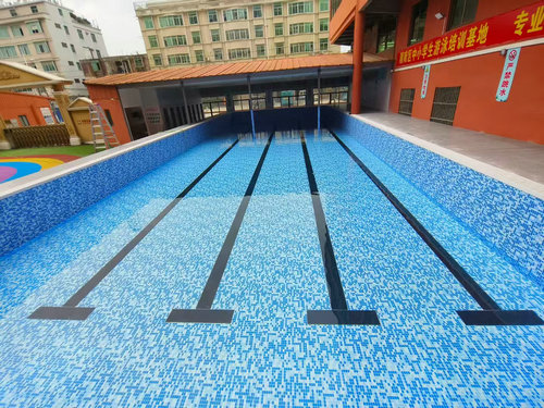 宿州学校钢结构拼装游泳池防水胶膜泳池项目